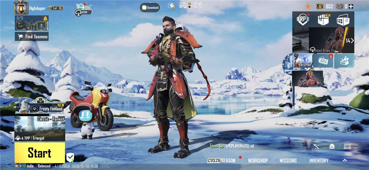 Game account sale PUBG MOBILE